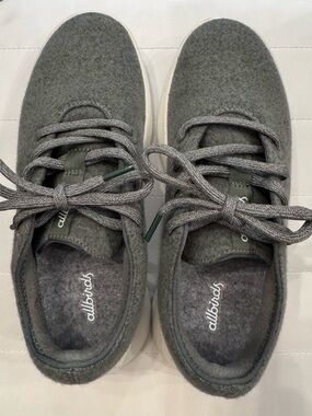 allbirds Gray Wool Casual Lace-Up Sneakers